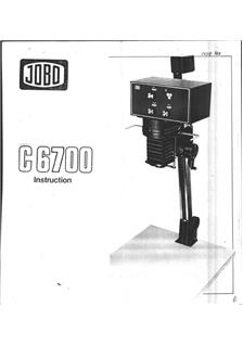 Jobo C 6700 manual. Camera Instructions.